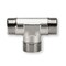 Raccordo t in ottone nichelato m/m/m ø 1/2